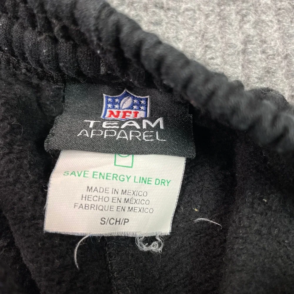 NFL Team Apparel Sweatpants Mens Small Black Pittsburgh Steelers Fleece Joggers